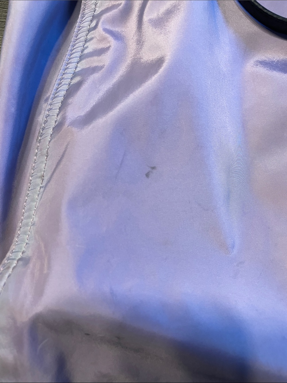 Burberry Lavender Nylon Tote with Black Leather Trim - Picture 8 of 9